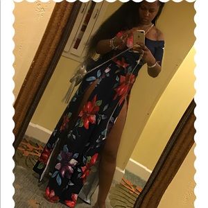 Floral off the shoulder one piece